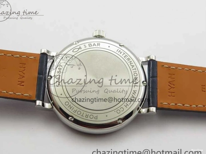 MIROTIME 0429 Portofino 37mm SS V7F 1:1 Best Edition Blue Dial Diamonds Bezel on Blue Leather Strap A Chic 7093